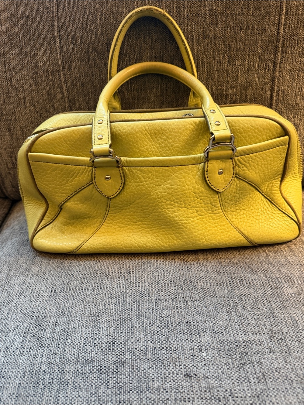 Cole Haan Apple Green East West Leather Satchel Handbag